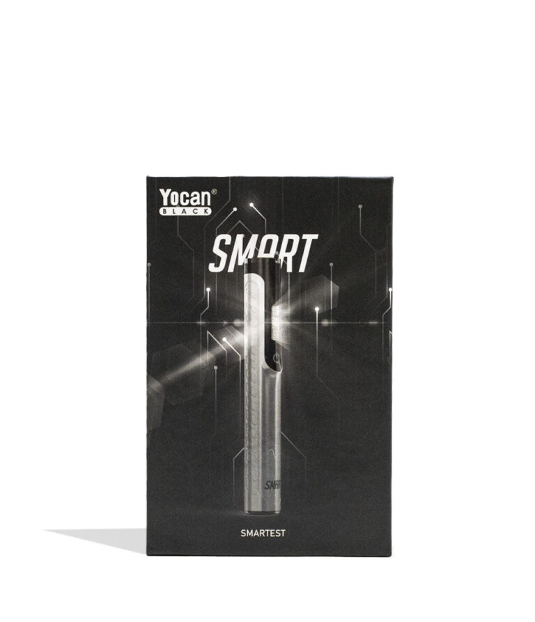 Silver Yocan Black Smart 510 Thread Battery Packaging Front View on White Background