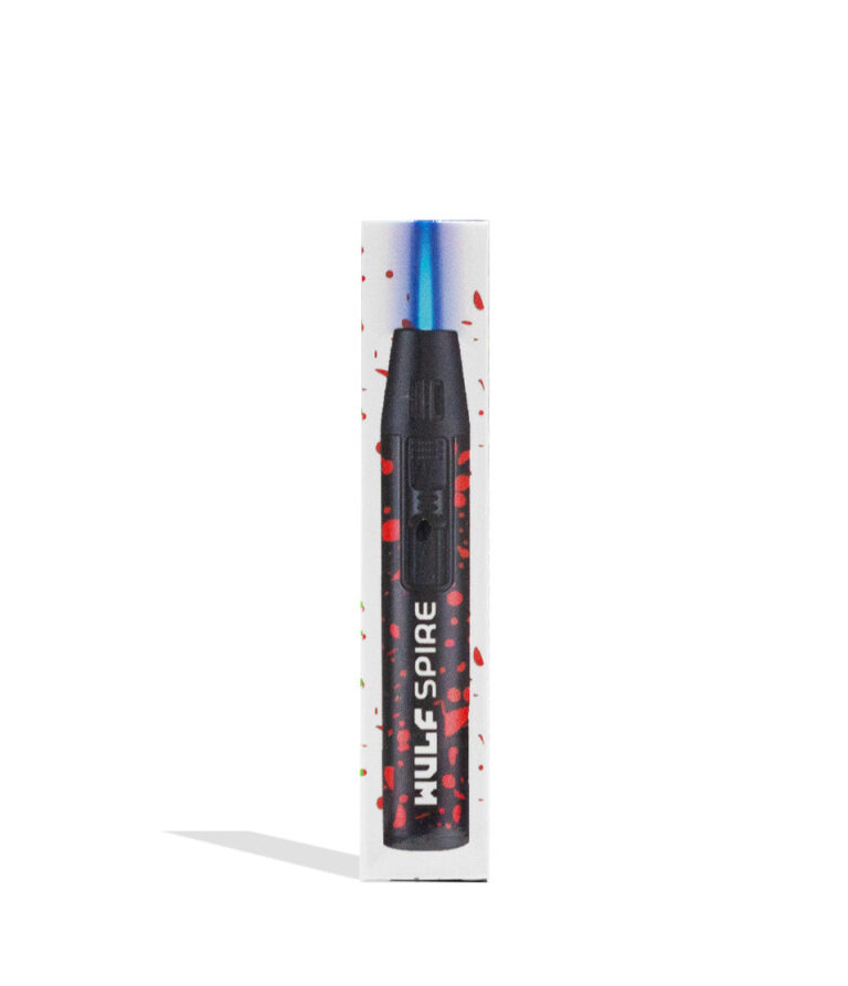 Wulf Mods Spire Pen Torch black red spatter packaging on white background