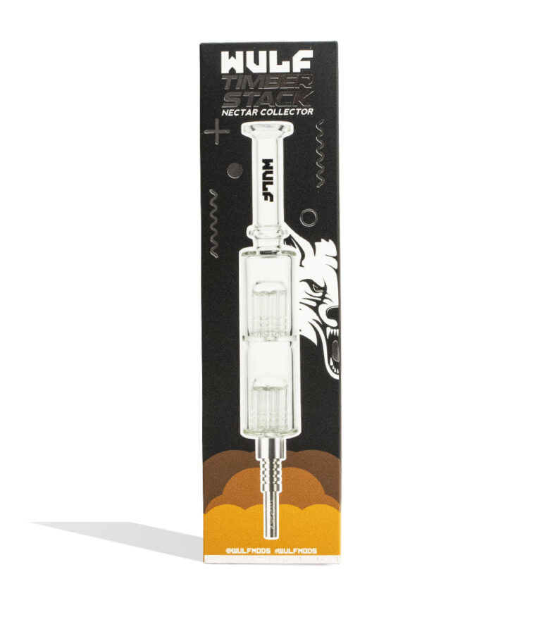 Clear Wulf Mods Timber Stack Water Filtered Nectar Collector Packaging Front View on White Background