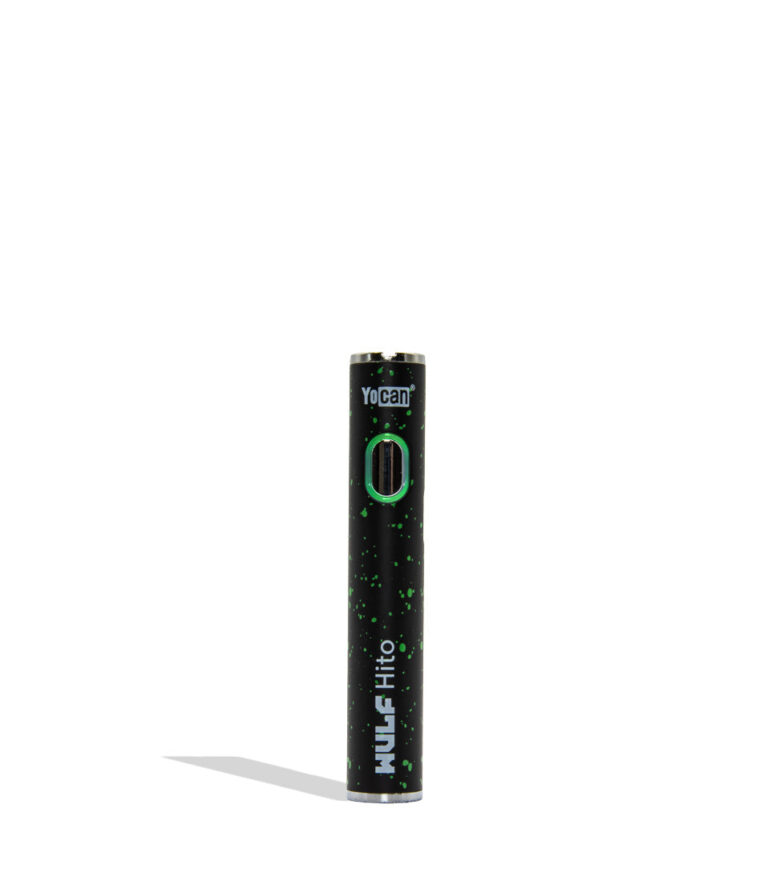 Wulf Mods Hito 510 battery black green spatter on a white background