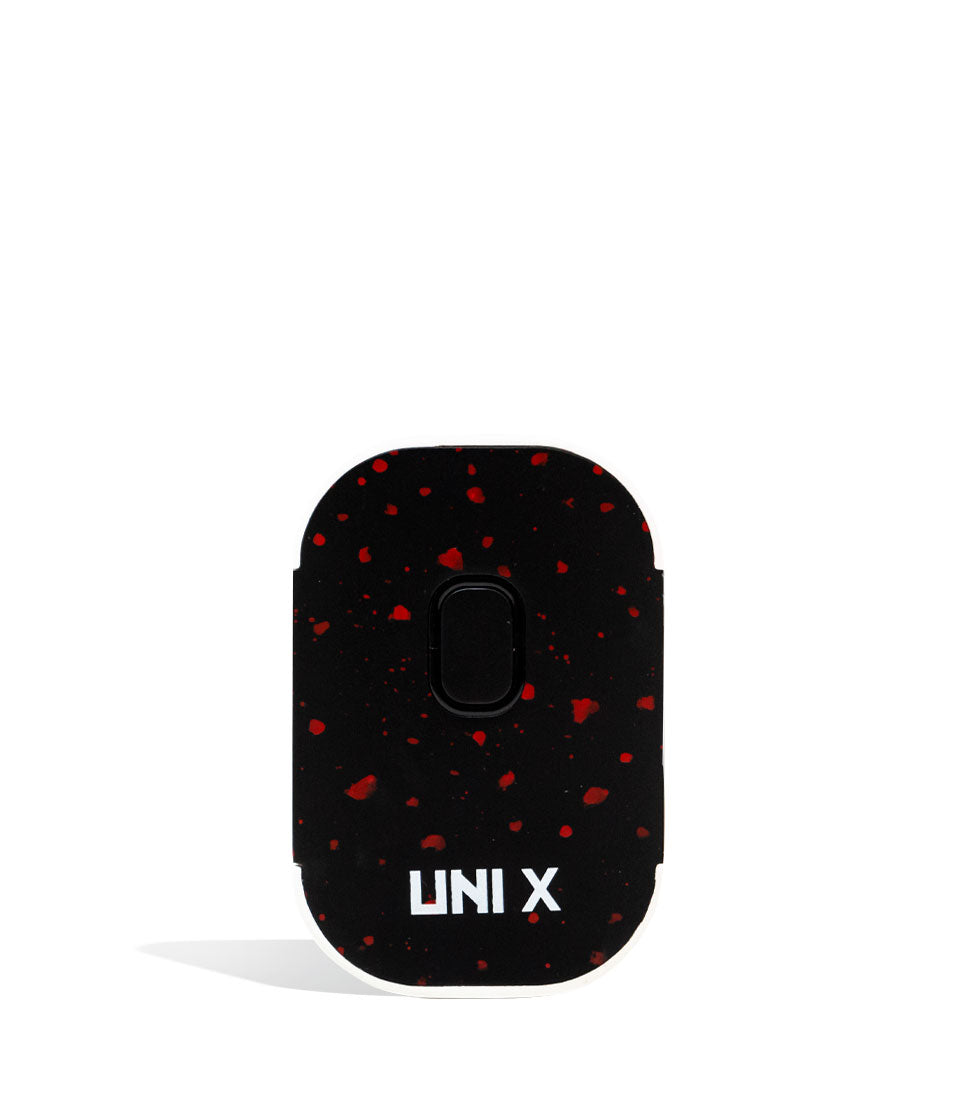 Black Red Spatter Wulf Mods UNI X 510 Thread Battery front view on white background