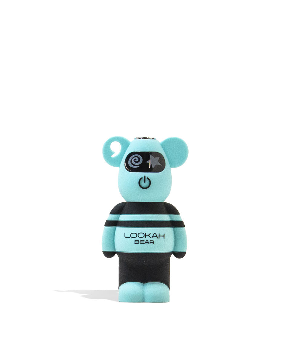 Cyan Lookah Bear 510 Thread Battery Front View on White Background