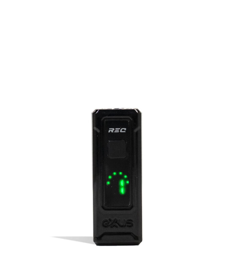 Black Exxus Vape REC 510 Thread Battery front view on White Background