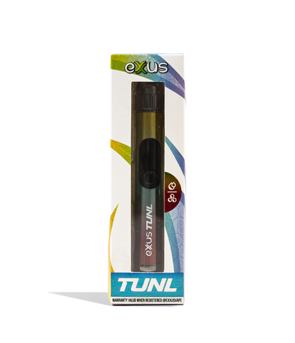 Full Color Exxus Vape TUNL 510 Thread Battery Packaging Front View on White Background