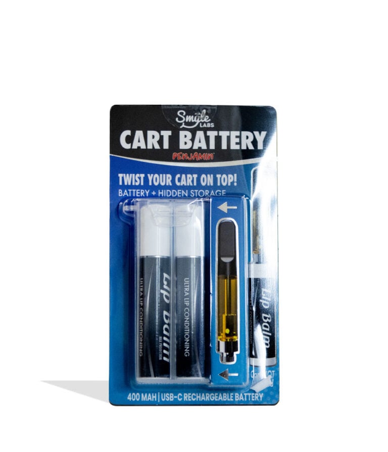 Blue Smyle Chapstick Variable Voltage Battery packaging on white background