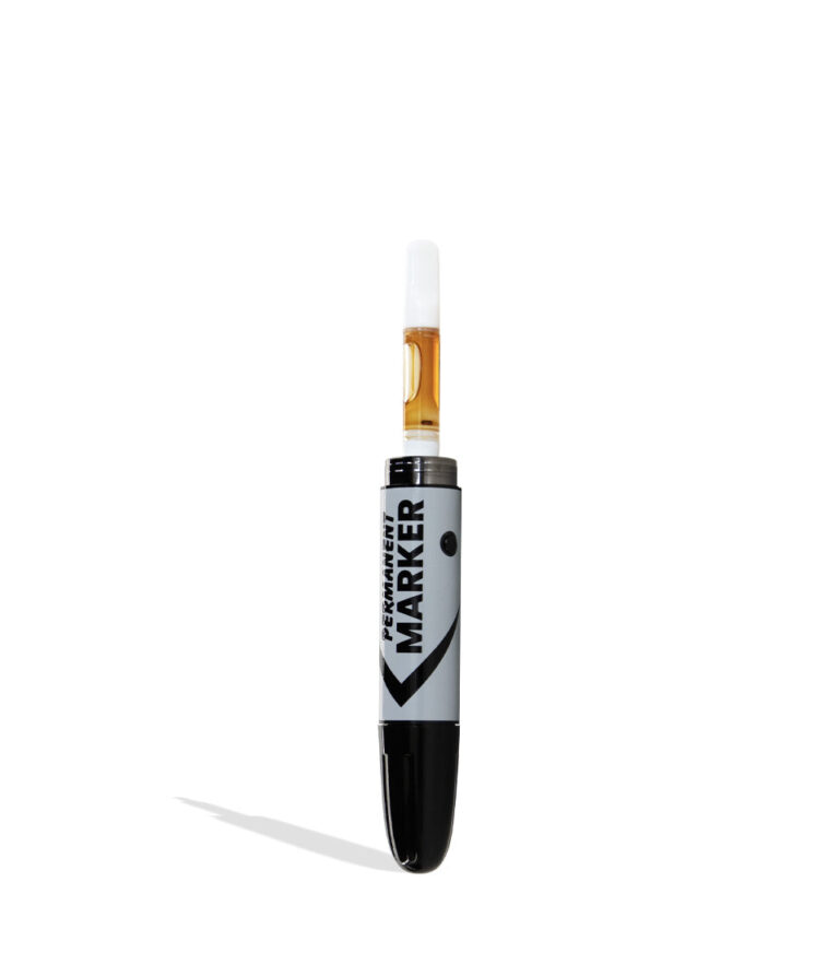 Grey with no cap Smyle Permanent Marker Variable Voltage Battery on white background