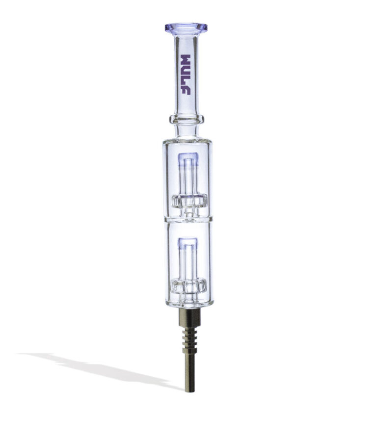 Purple Wulf Mods Nova Stack Water Filtered Nectar Collector Front View on White Background