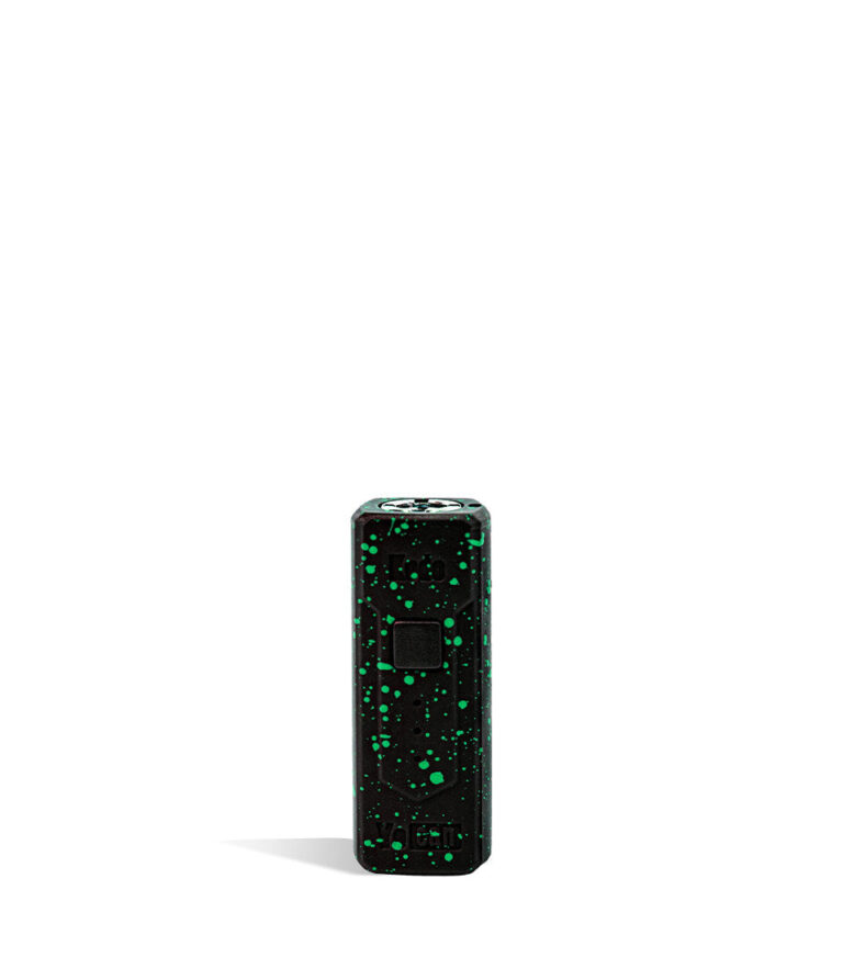 Black Green Spatter Wulf Mods Kodo 510 Thread Battery 9pk on white background