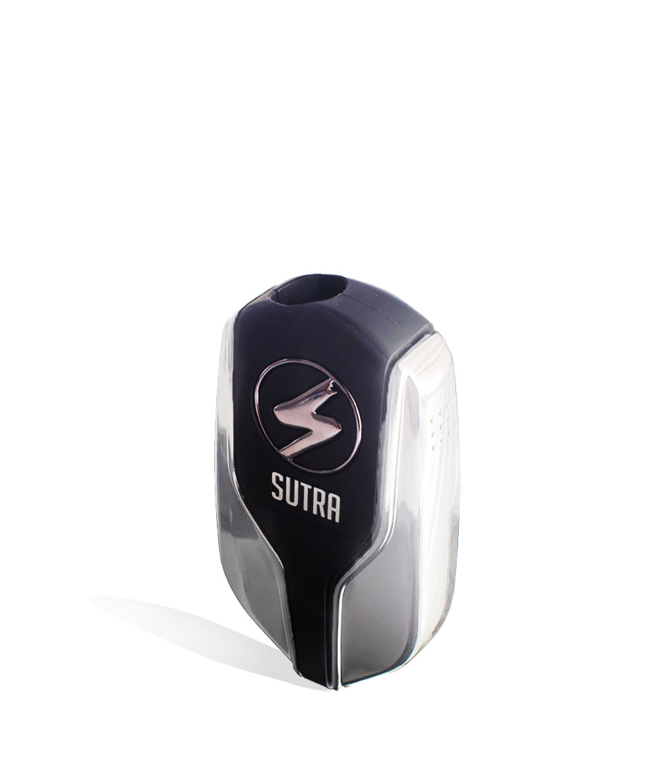 Silver angle Sutra Vape Squeeze 510 Thread Battery on white studio color