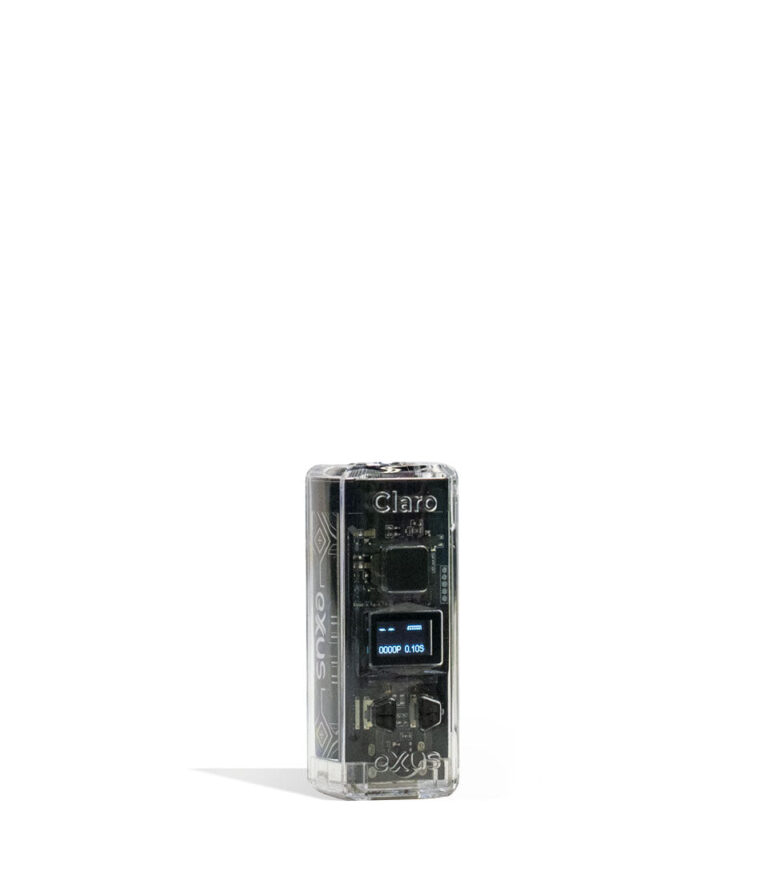 Exxus Vape Claro 510 Thread Battery Clear side view on white background