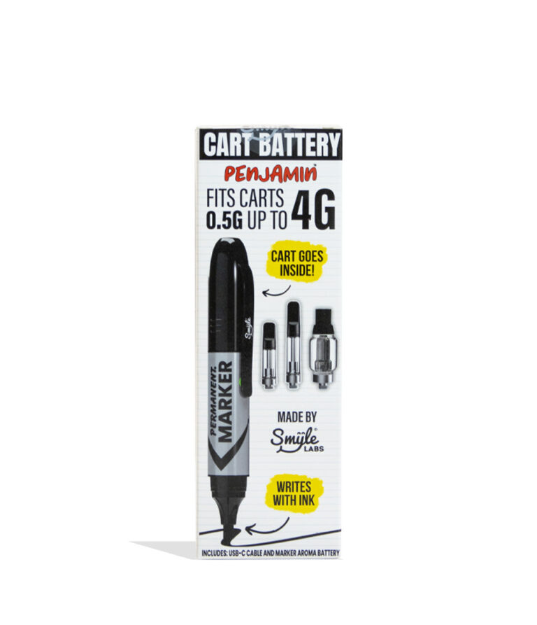 Grey Smyle Permanent Marker Variable Voltage Battery packaging on white background