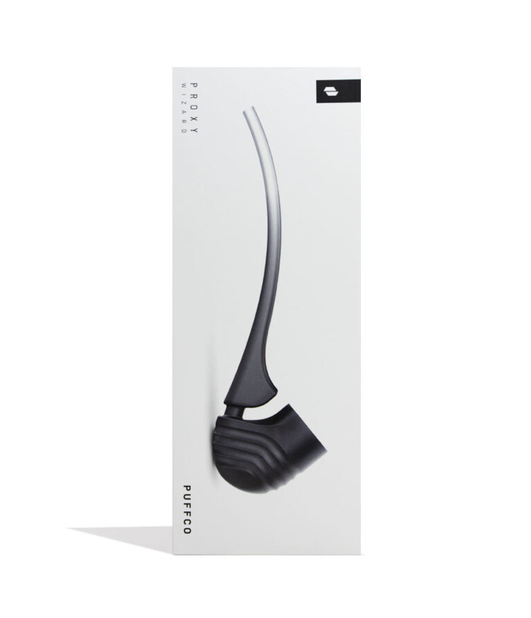 Onyx Puffco New Proxy Wizard Glass Attachment Packaging Front View on White Background