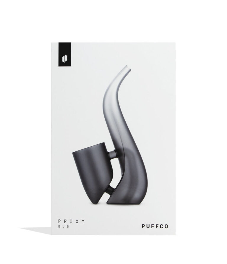 Onyx Puffco New Proxy Bubbler Attachment Packaging Front View on White Background