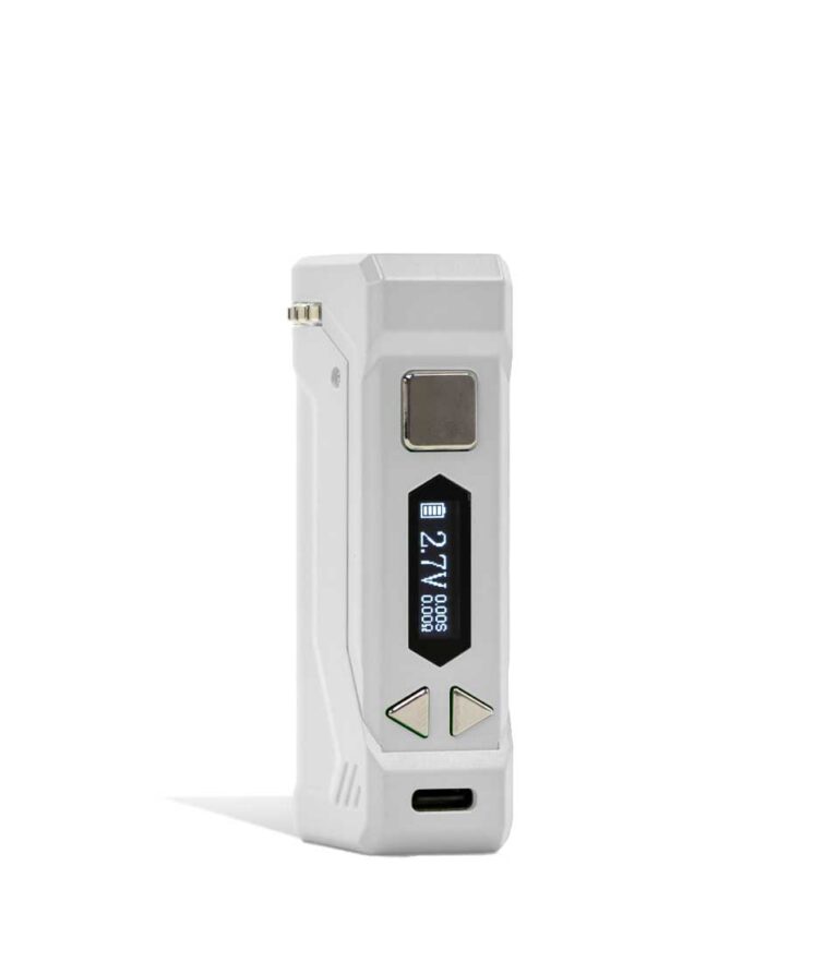 White side view Yocan UNI PRO 2 Adjustable 510 Thread Battery on white studio background