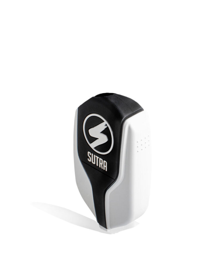 White angle Sutra Vape Squeeze 510 Thread Battery on white studio color