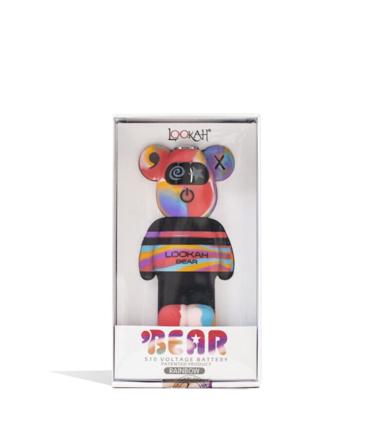 Pink Tiedye Lookah Bear Limited Edition 510 Thread Battery Packaging Front View on White Background