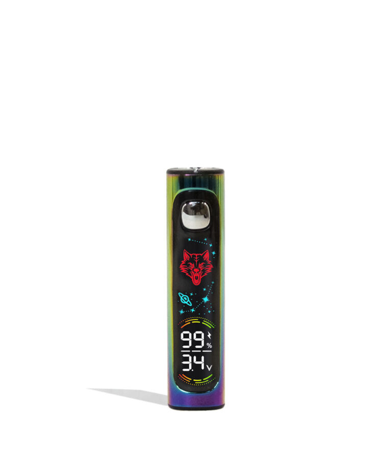 Full Color Wulf Mods Pro Digit Variable Voltage Battery Front View on White Background