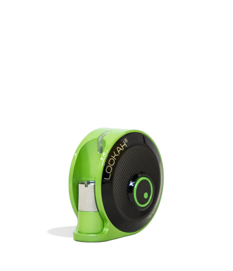 Green Lookah Snail 510 Thread Battery Front View on White Background