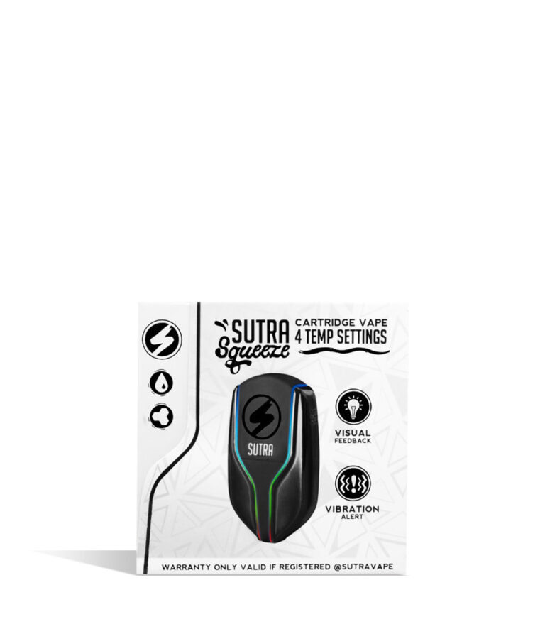 Black Sutra Vape Squeeze 510 Thread Battery on white studio background