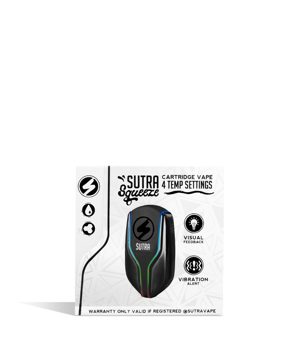 Black Sutra Vape Squeeze 510 Thread Battery on white studio background