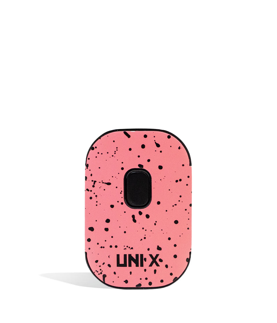 Pink Black Spatter Wulf Mods UNI X 510 Thread Battery front view on white background