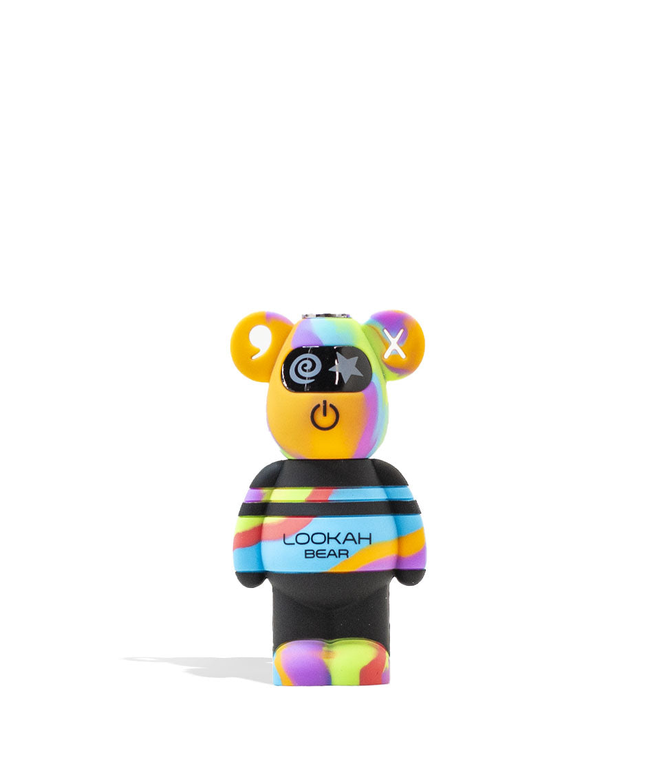 Rainbow Tiedye Lookah Bear Limited Edition 510 Thread Battery Front View on White Background