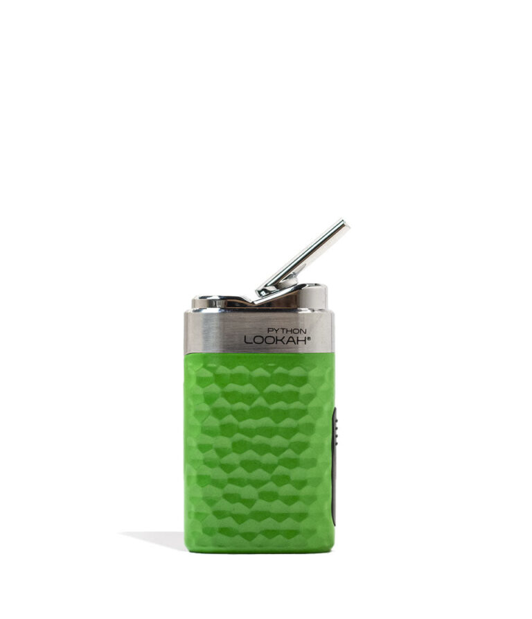 Green Lookah Python Wax Vaporizer Front View on White Background