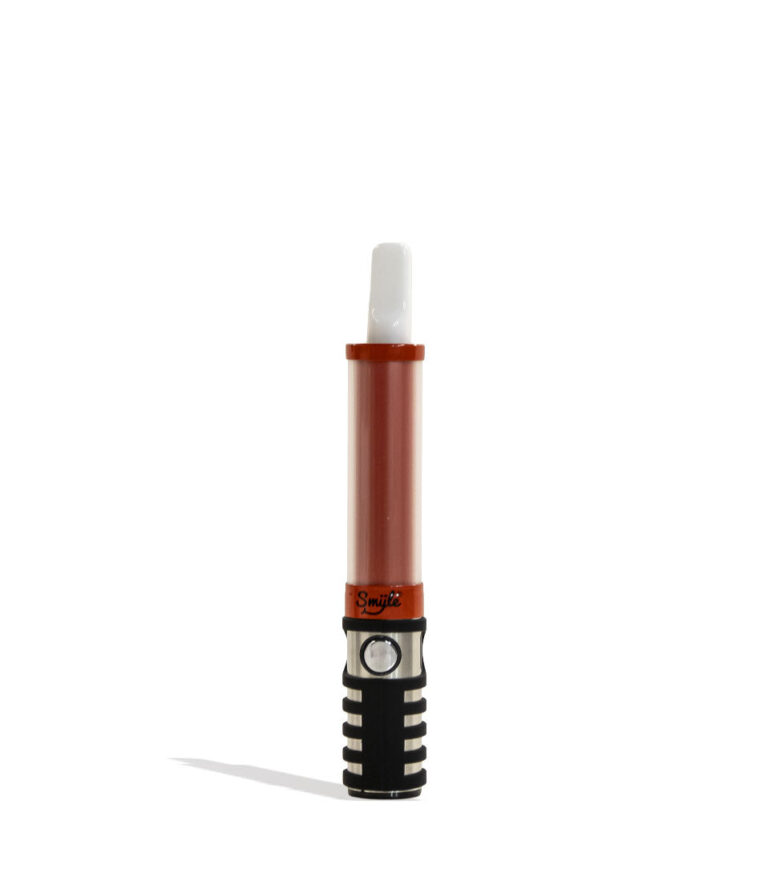 Red Smyle Penjamin Saber Variable Voltage Battery Front View With Cartridge on White Background