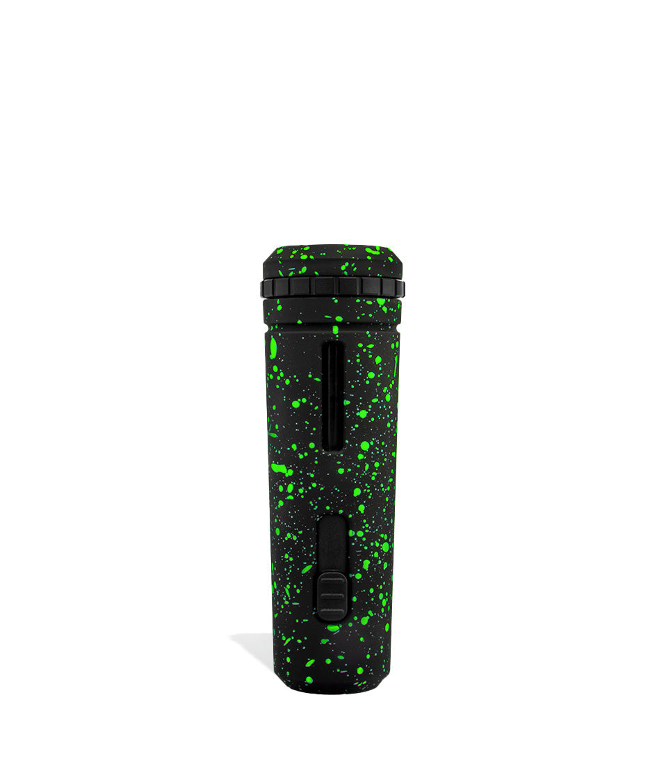 Black Green Spatter back view Wulf Mods UNI Adjustable 510 Thread Battery on white studio background