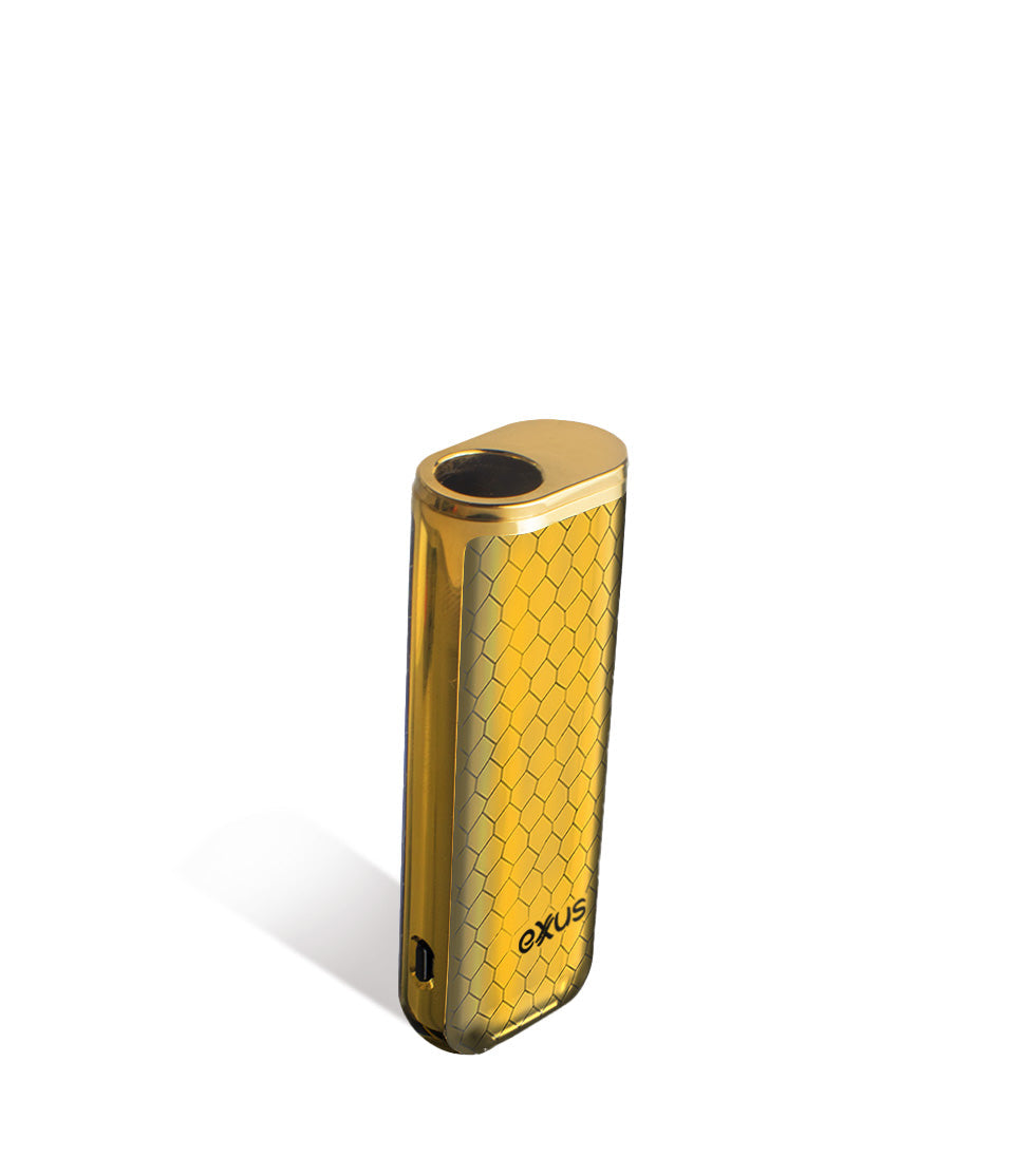 Gold Cobra above view Exxus Vape MiNovo 510 Thread Battery on white studio background
