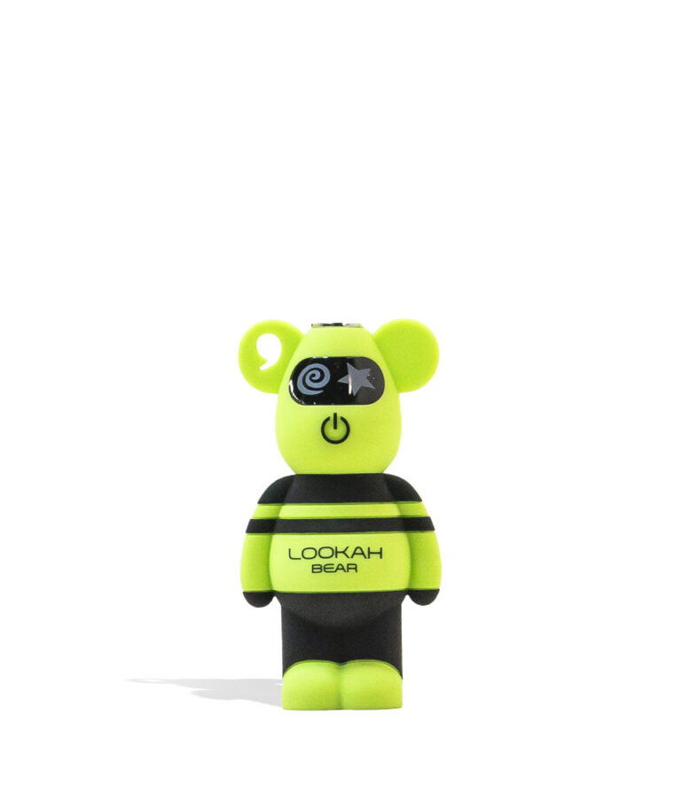 Green Lookah Bear 510 Thread Battery Front View on White Background