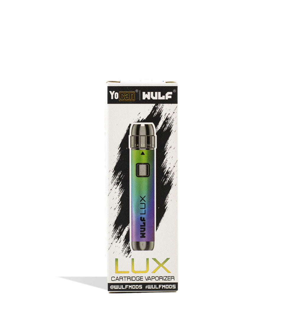 Full Color Wulf Mods LUX 510 Thread Battery Packaging Front View on White Background