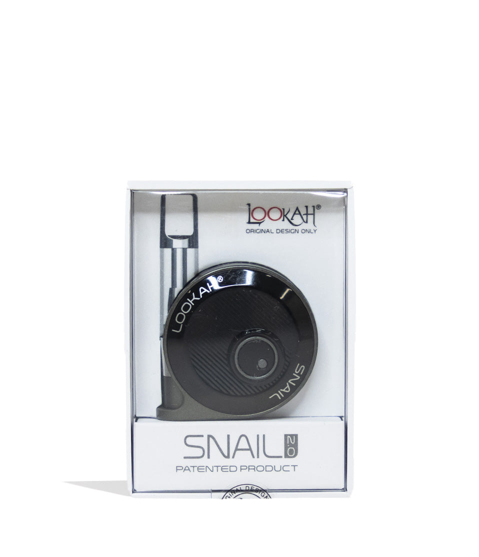 Grey Lookah Snail 510 Thread Battery Packaging Front View on White Background