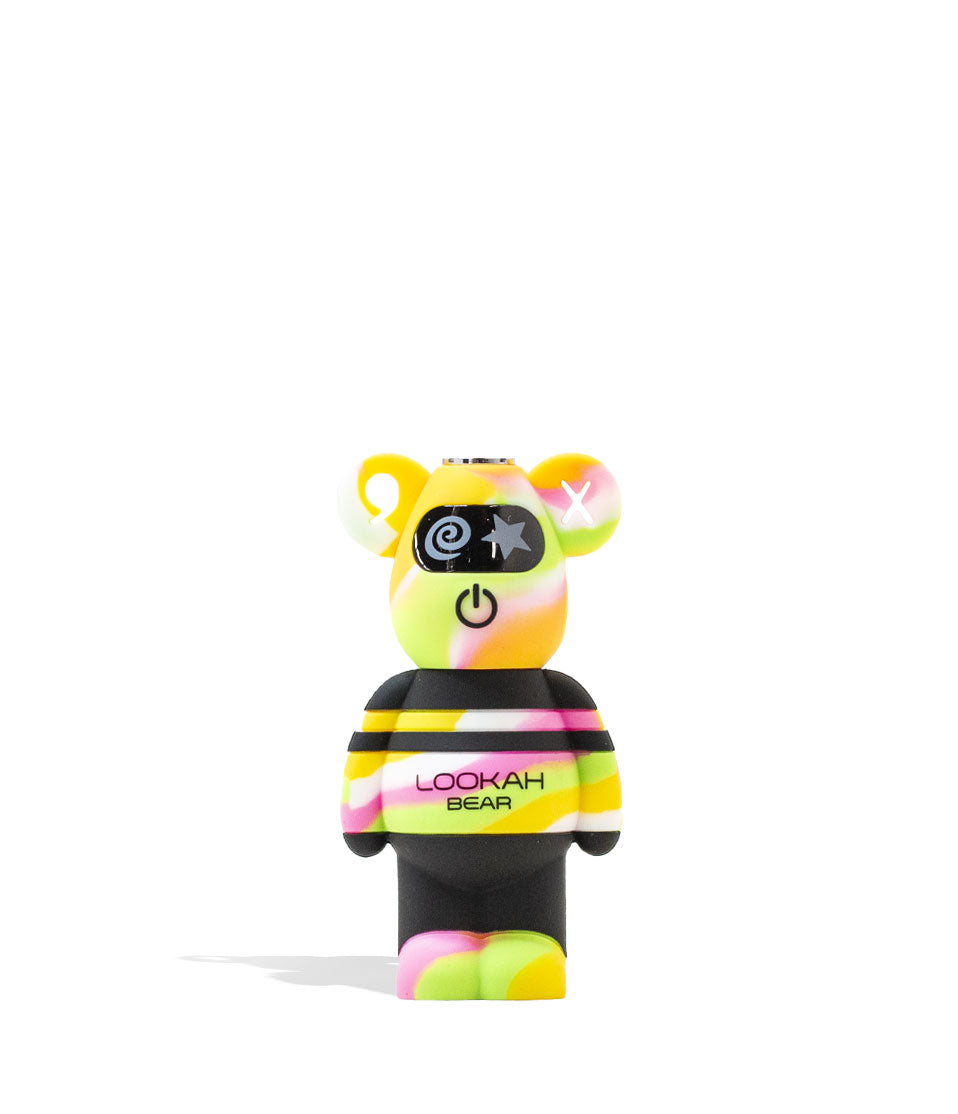 Yellow Tiedye Lookah Bear Limited Edition 510 Thread Battery Front View on White Background