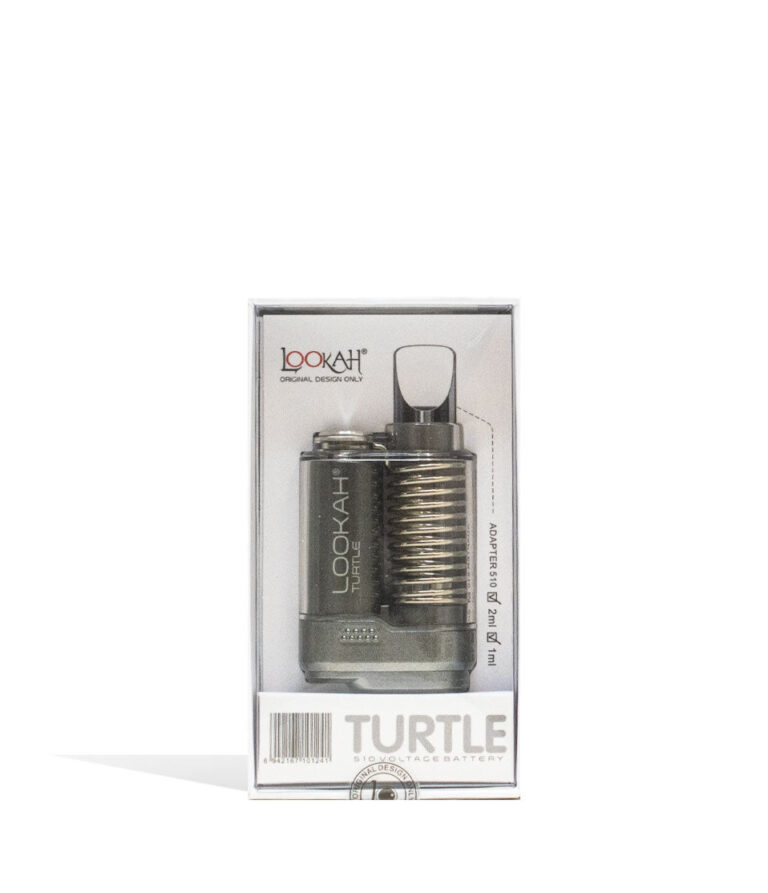 Grey Lookah Turtle 2g 510 Thread Battery Packaging Front View on White Background