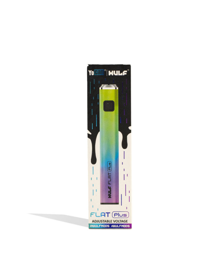 Full Color Wulf Mods Flat Plus Cartridge Battery Packaging Front View on White Background