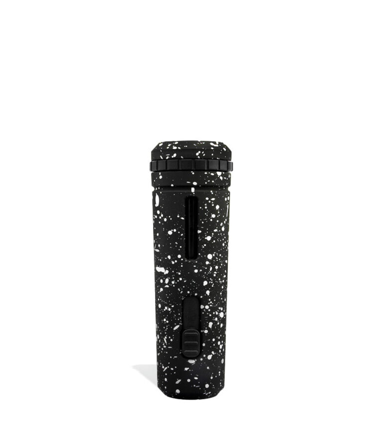 Black White Spatter back view Wulf Mods UNI Adjustable 510 Thread Battery on white studio background