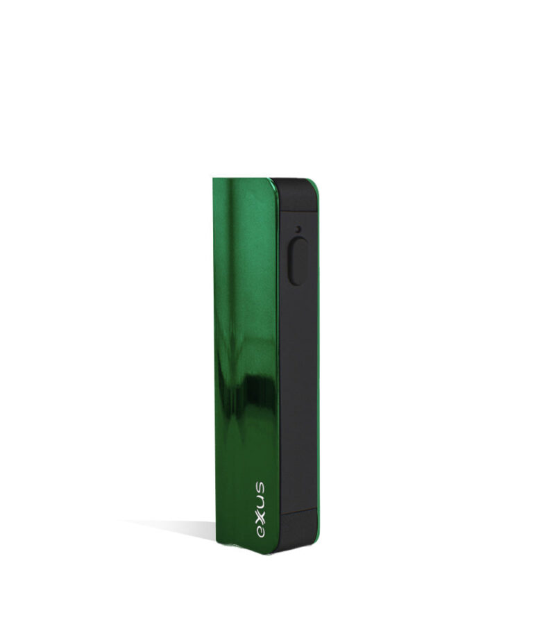 Crypto angle Exxus Vape Snap VV 510 Thread Battery on white studio background