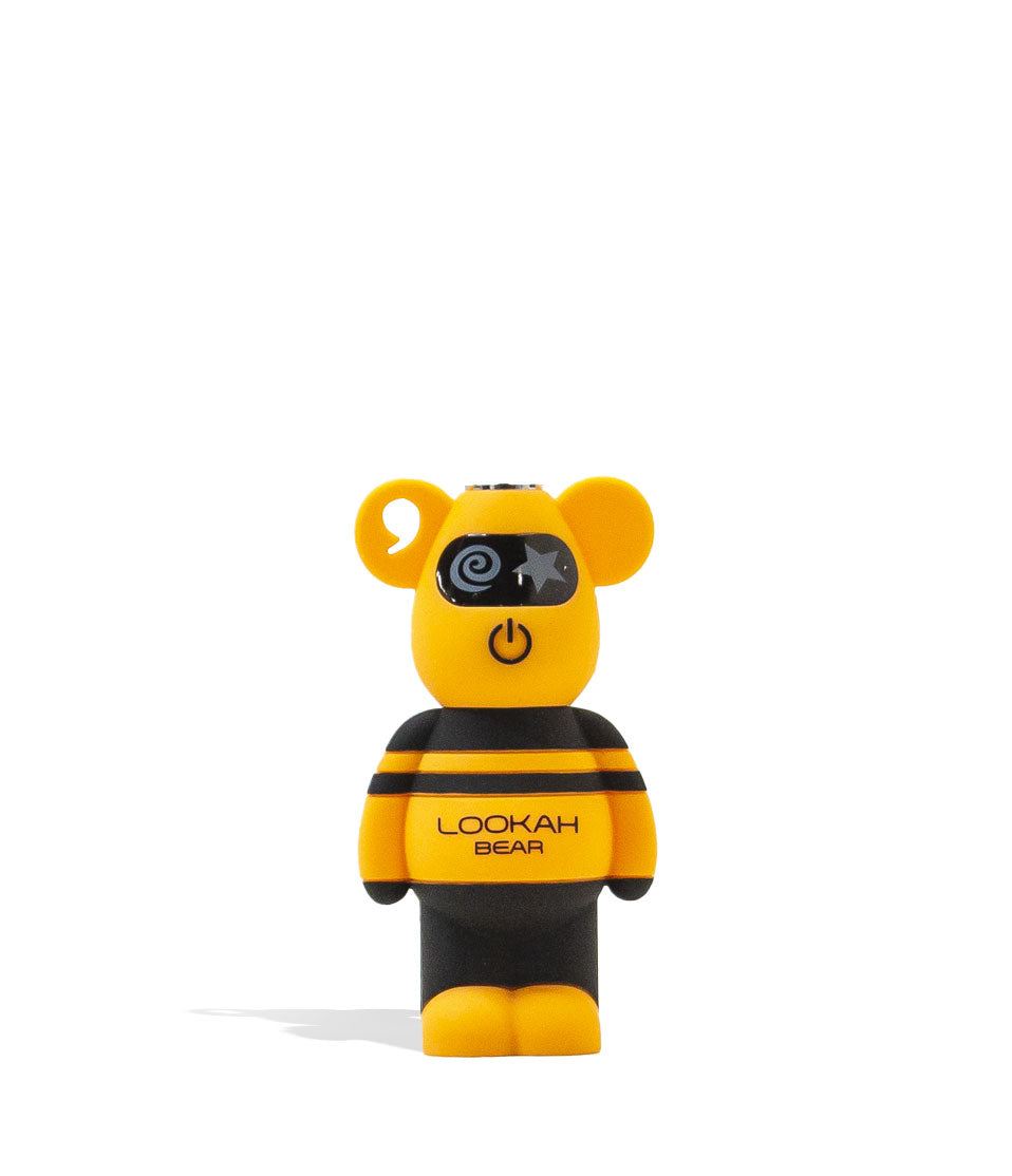 Orange Lookah Bear 510 Thread Battery Front View on White Background