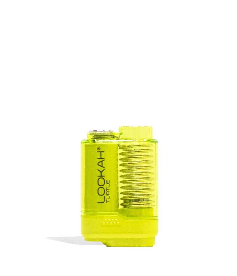 Neon Green Lookah Turtle 2g 510 Thread Battery Front View on White Background