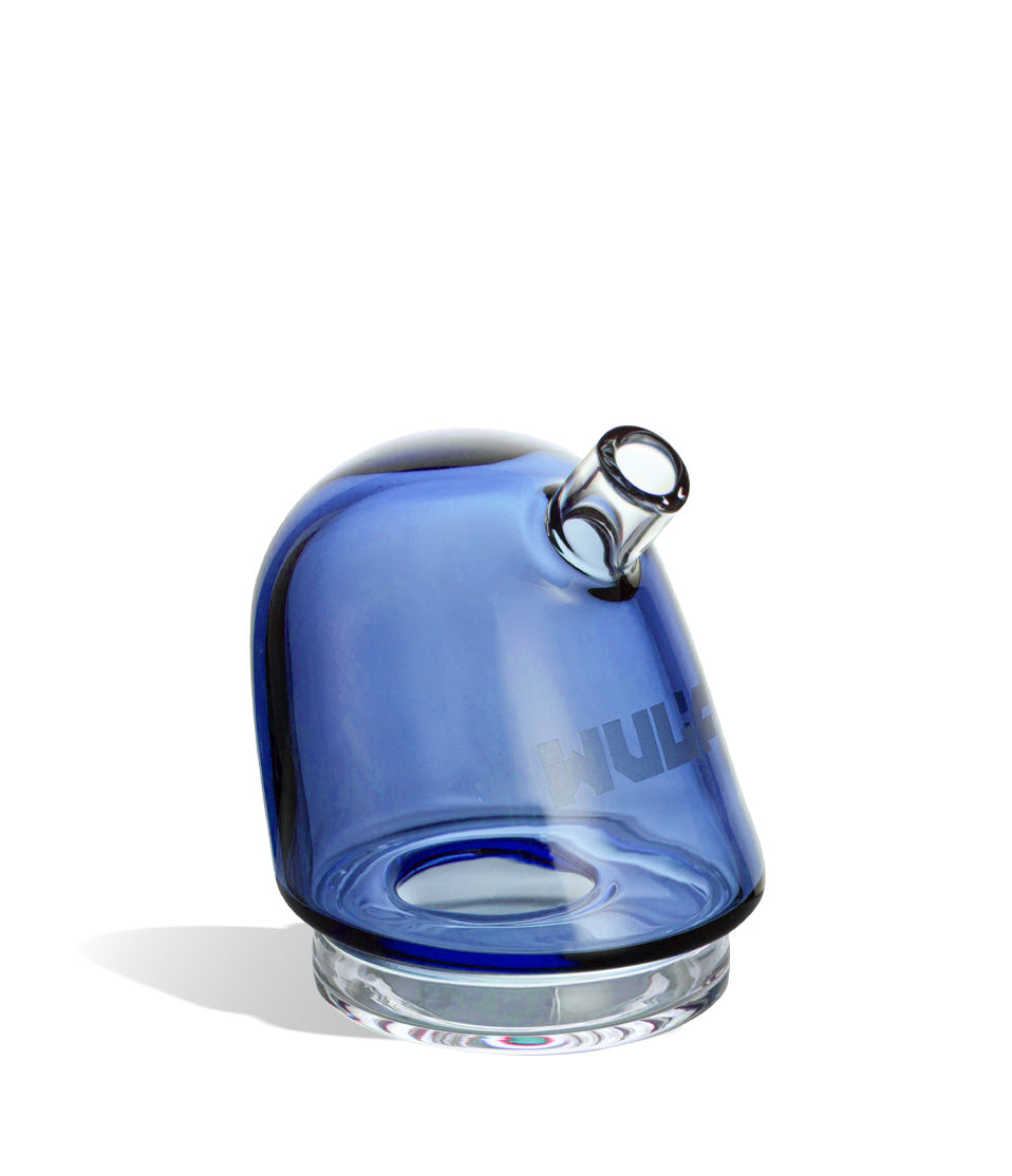 WULF Link Puffco Peak glass attachment in blue, side view