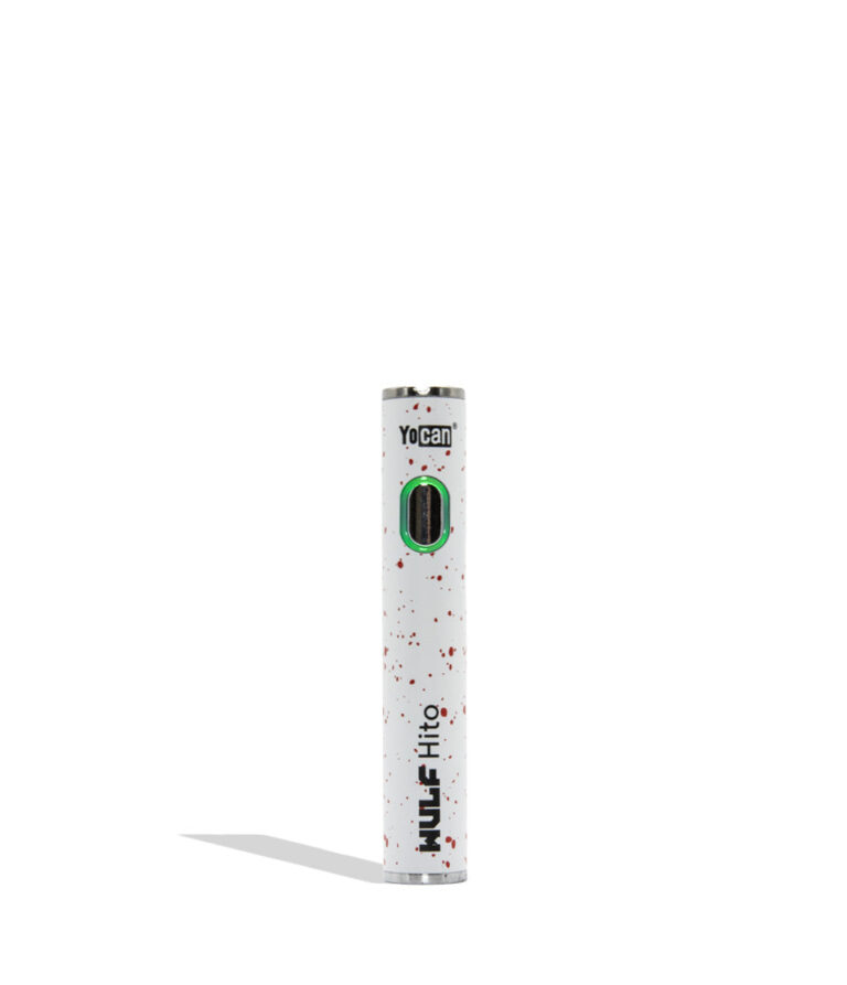 Wulf Mods Hito 510 battery white red spatter on a white background
