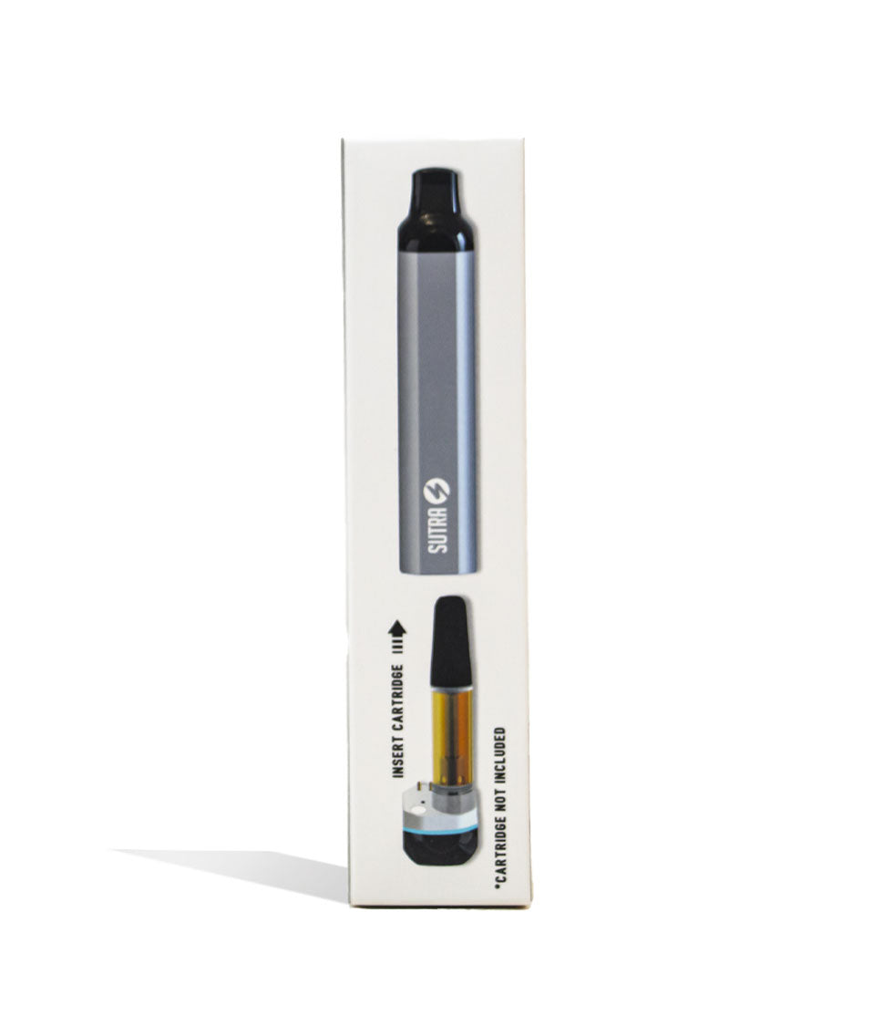 Silver Sutra Vape SILO Auto Draw 510 Thread Battery Packaging Front View on White Background