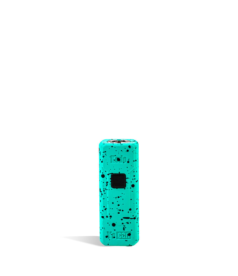 Teal Black Spatter Wulf Mods Kodo 510 Thread Battery 9pk on white background