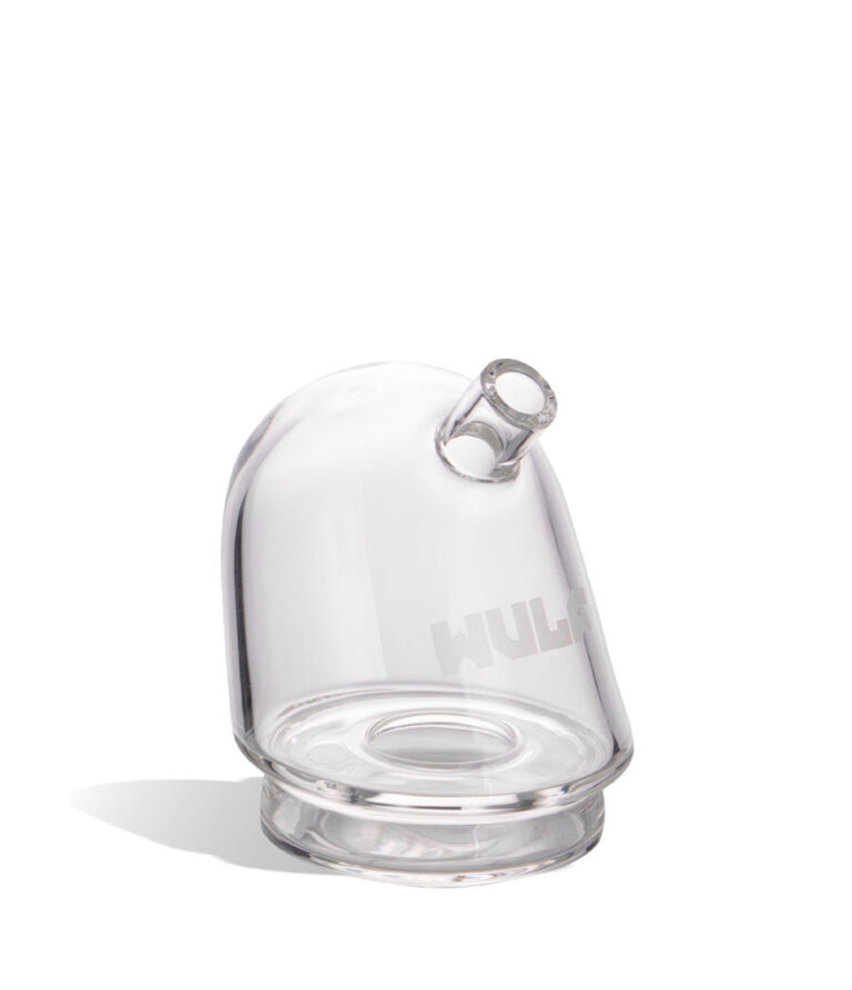 WULF Link Puffco Peak glass attachment in clear, side view