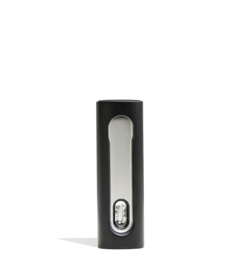 PAX Flow Dry Herb Vaporizer Onyx Back Open View on White Background
