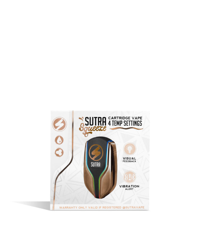 Bronze Sutra Vape Squeeze 510 Thread Battery on white studio background