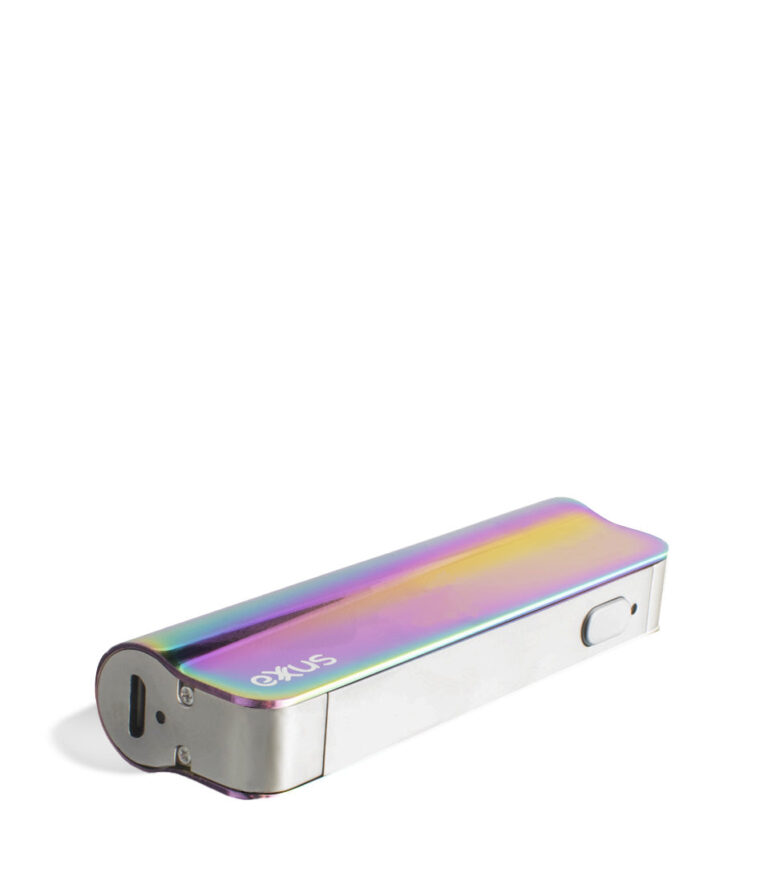 Full color laying down Exxus Vape Snap VV 510 Thread Battery on white studio background
