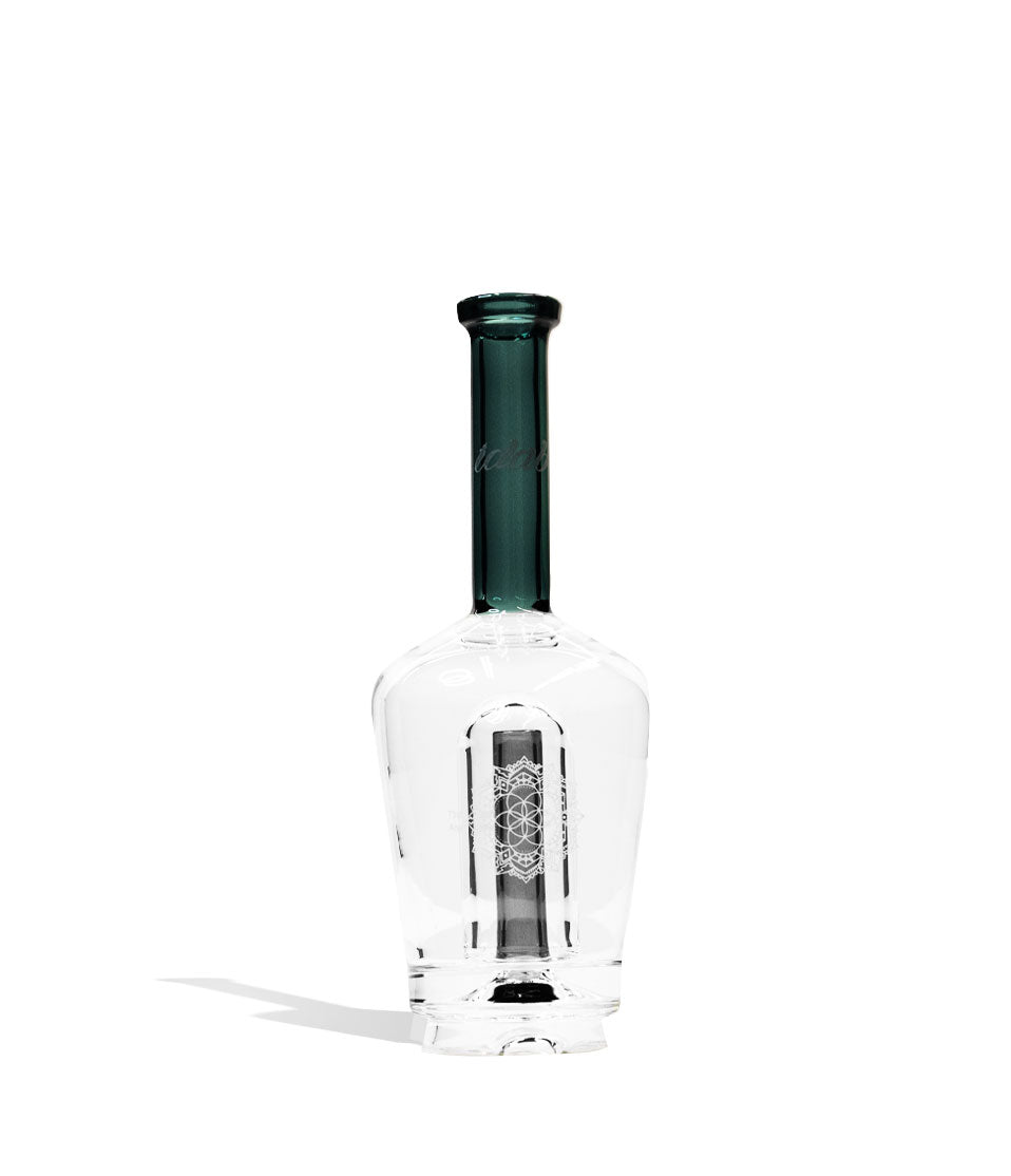 iDab Puffco Peak transparent glass attachment in teal