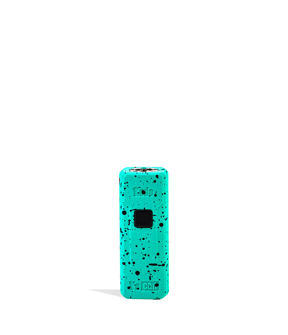 Teal Black Spatter Wulf Mods KODO 510 Thread Battery Front View on White Background